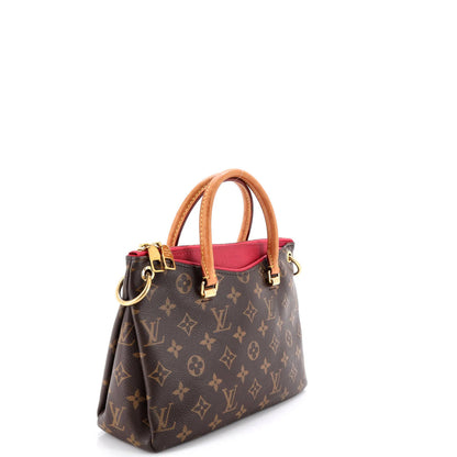 Louis Vuitton Pallas Tote Monogram Canvas With Leather Bb