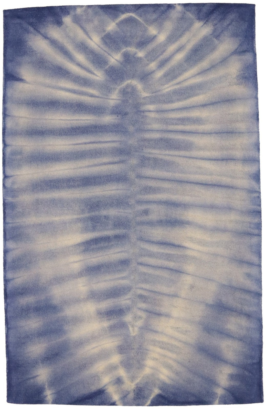 Purple-navy Tie-Dye Design Foyer Size 5X8 Hand-Tufted Modern Rug Wool Carpet
