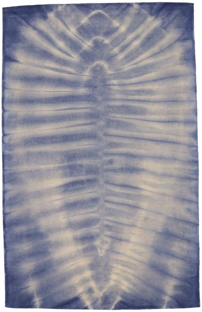 Purple-navy Tie-Dye Design Foyer Size 5X8 Hand-Tufted Modern Rug Wool Carpet