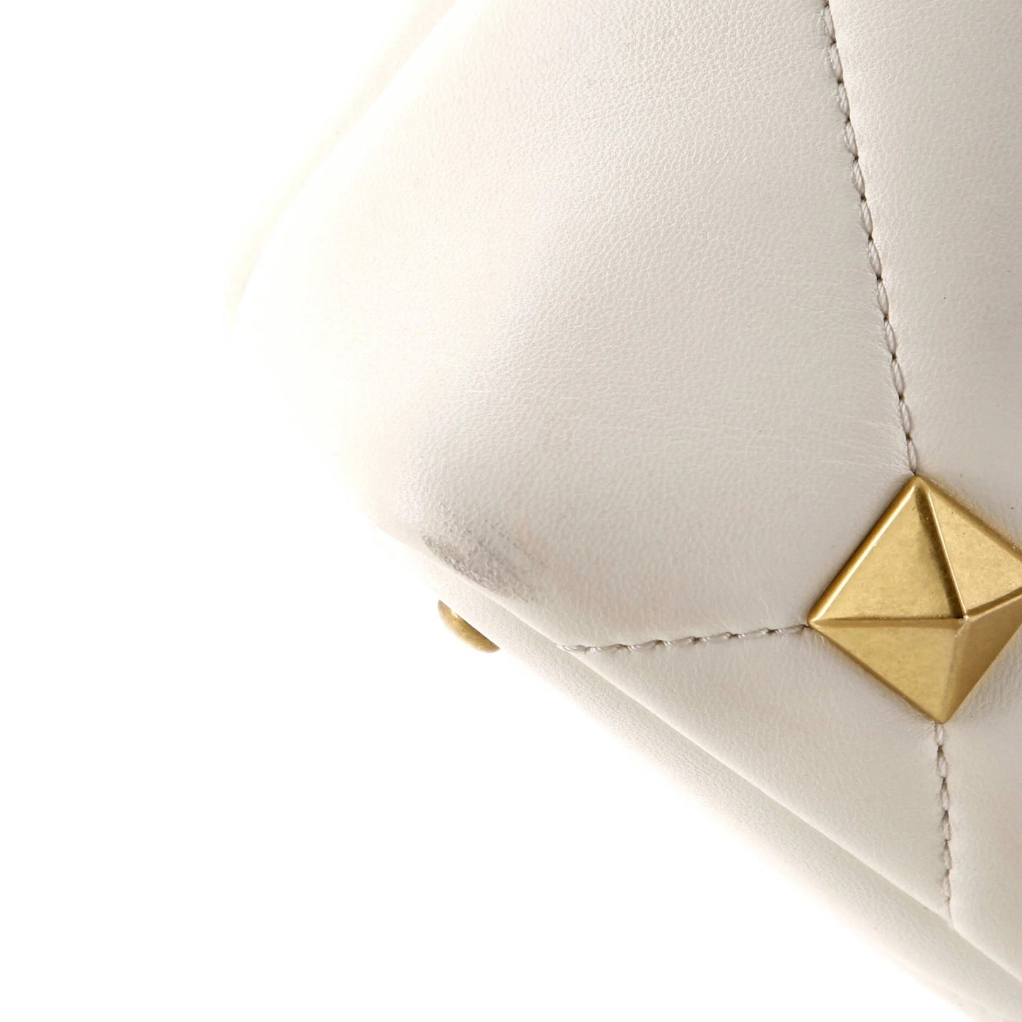 Valentino Garavani Roman Stud Top Handle Bag Quilted Leather Small