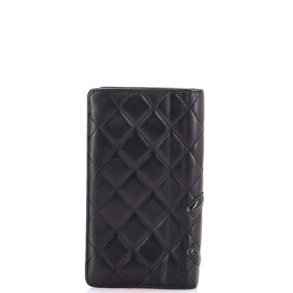 Chanel Cambon Bifold Wallet Quilted Lambskin Long