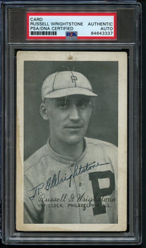 Russell Wrightstone Autographed 1923-24 Exhibit