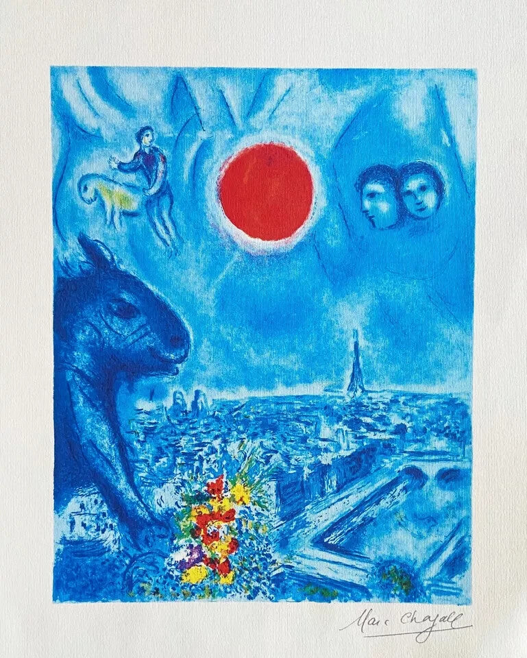 Marc Chagall Lithograph Coa Numbered Published - Sorlier