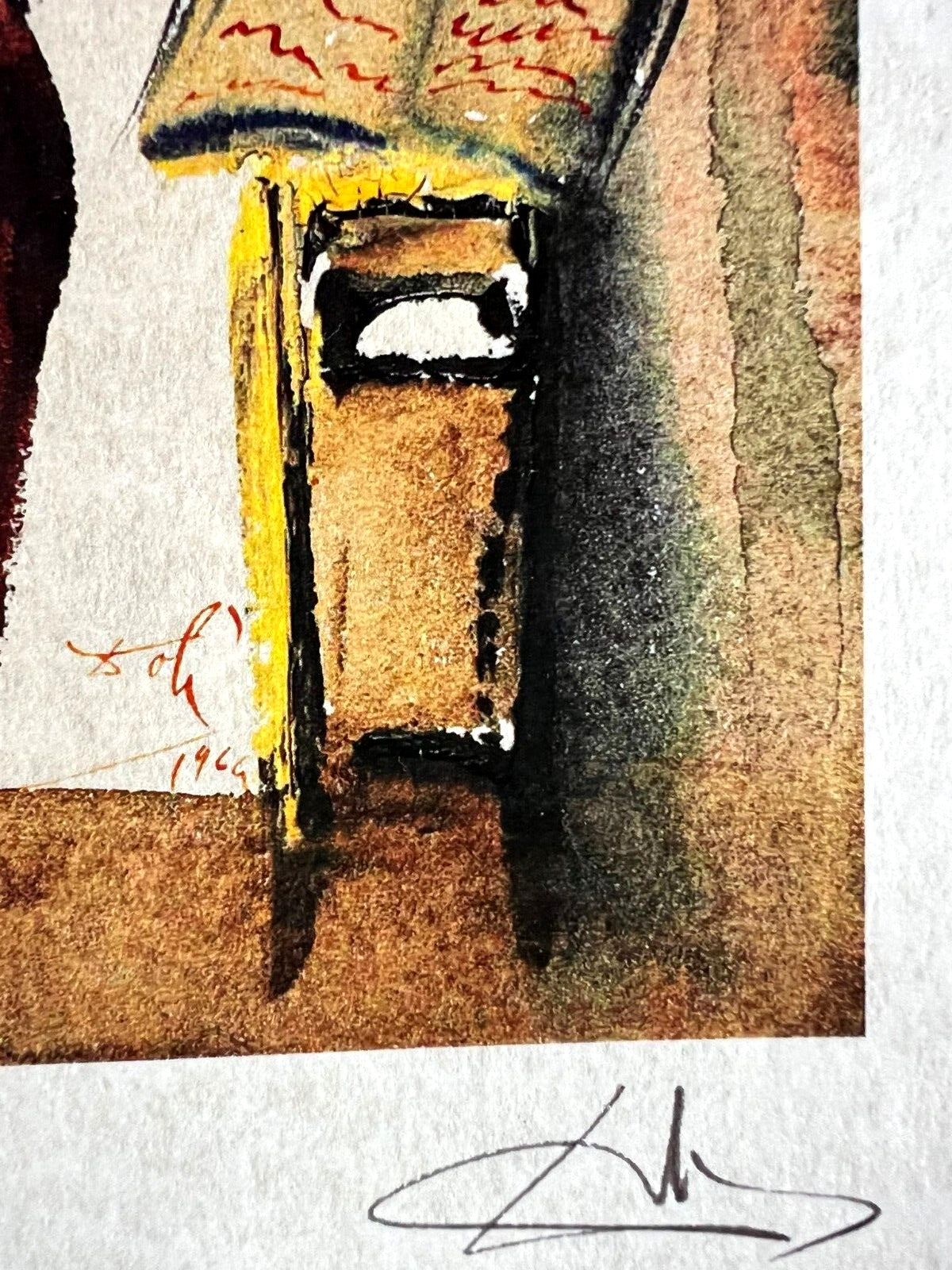 Salvador Dal Lithograph ' Angelo Gabriele ' Coa Signed Numbered Limited Edition