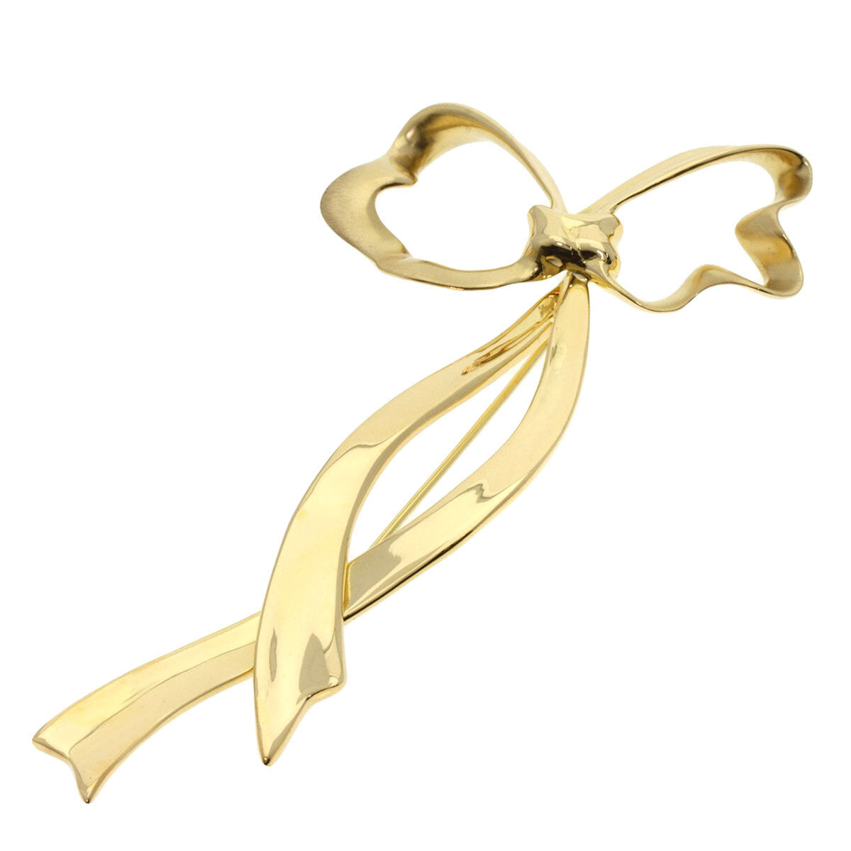 Tiffany&Co. Ribbon Brooch Brooch K18 Yellow Gold