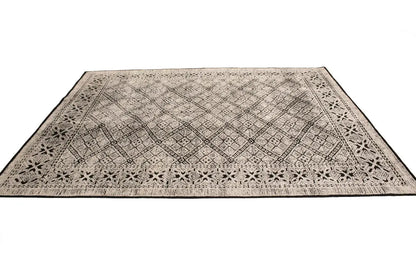 8X10 Modern Oriental Rug Geometric Design with High-Low Relief Decor Carpet