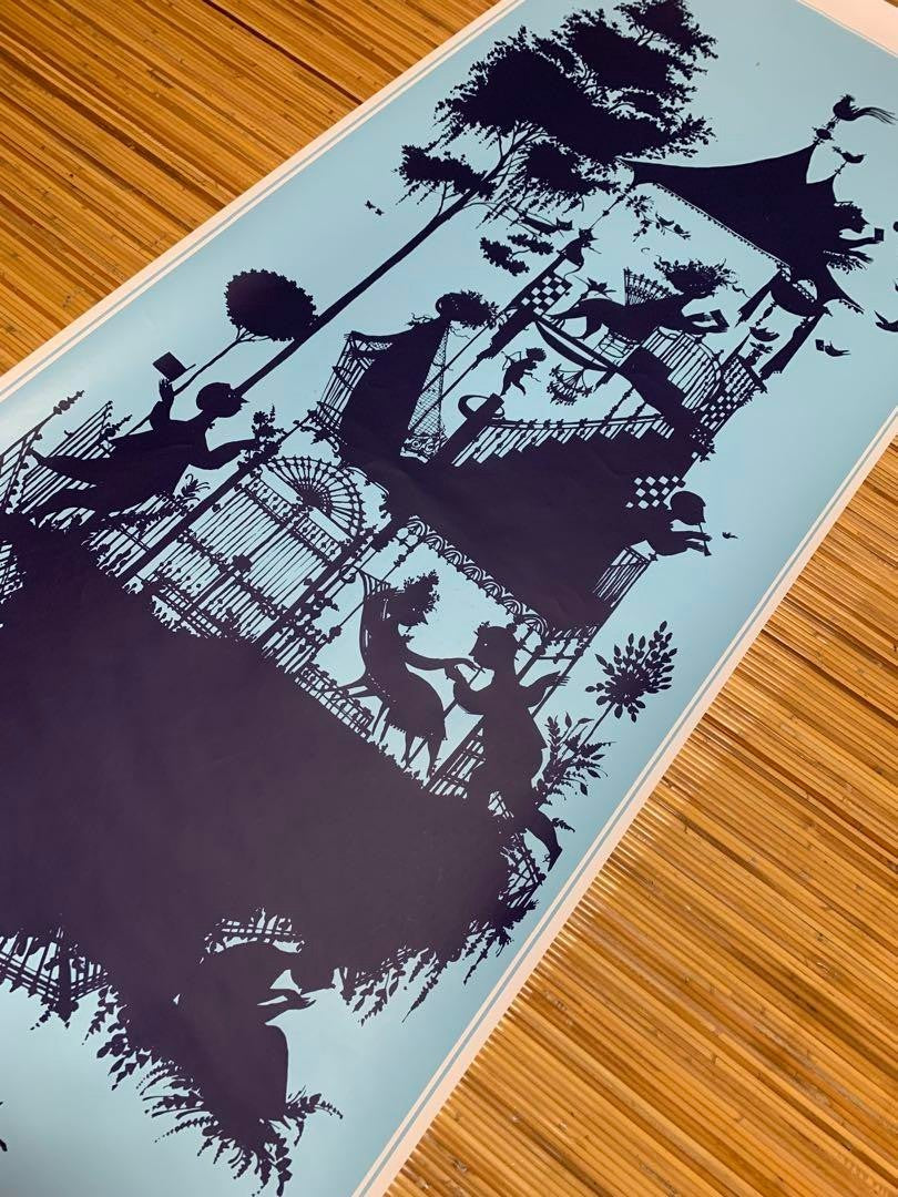 Bjorn Wiinblad Vintage Poster Autumn Season Large 140X50Cm Danish Silhouette Art