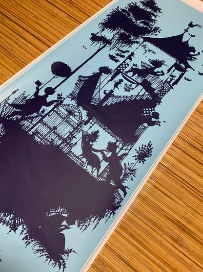 Bjorn Wiinblad Vintage Poster Autumn Season Large 140X50Cm Danish Silhouette Art