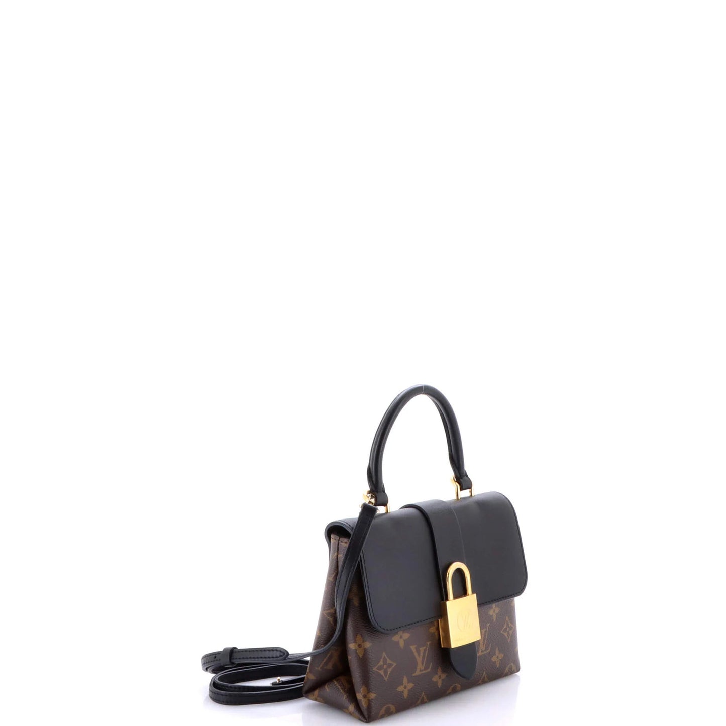 Louis Vuitton Locky Handbag Monogram Canvas With Leather Bb