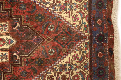 Vintage Handmade Oriental Rug Floral Geometric