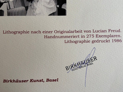 Lucian Freud Lithograph Signed Coa (Egon Schiele Francis Bacon)