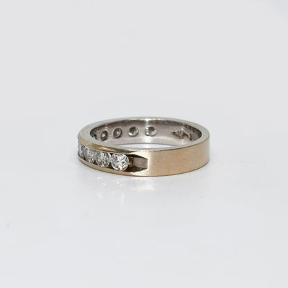 14K White Gold Diamond Band, 1.00Tdw, 3.6Gr