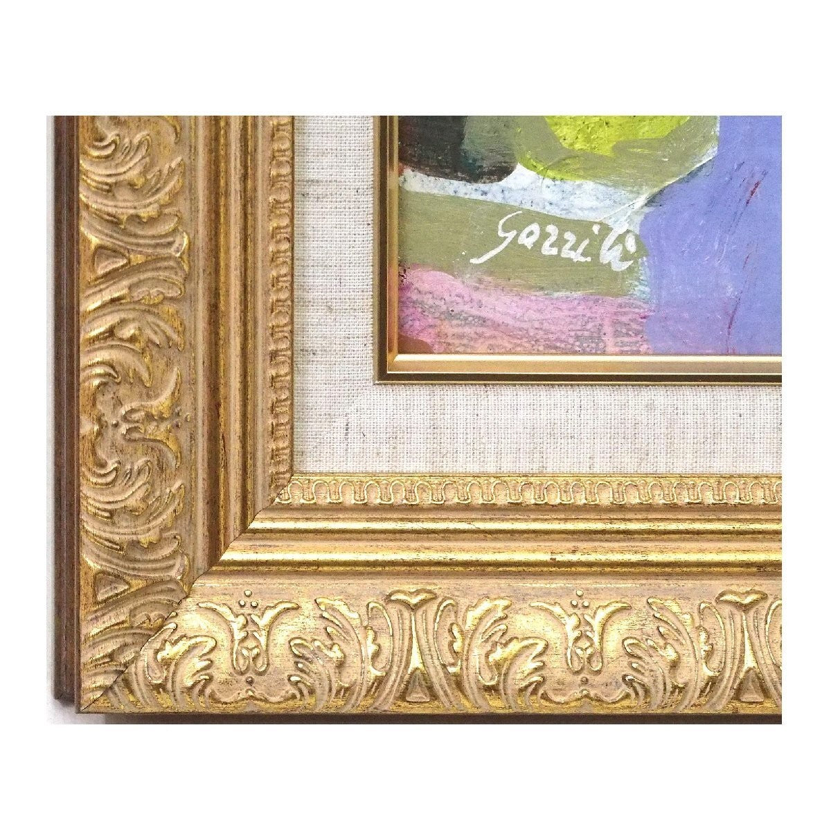 Oil painting canvas signed framed Paris art Eiffel Tower Gilles Gorriti
