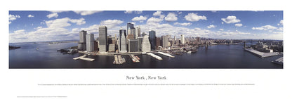James Blakeway New York Panorama " Poster Photography, Blue Manha
