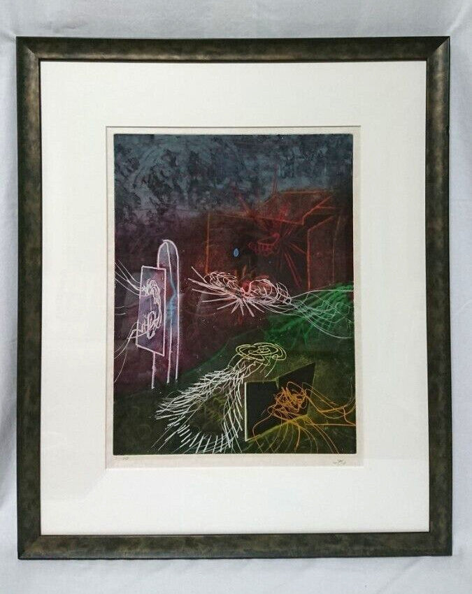 Roberto Matta Original Etching Aquatint 1978 Ed100 Signed Surrealism Art Print