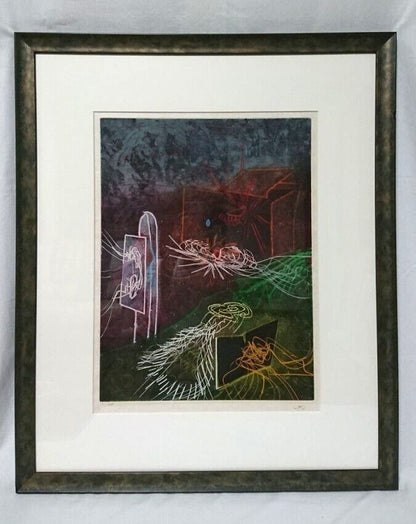 Roberto Matta Original Etching Aquatint 1978 Ed100 Signed Surrealism Art Print