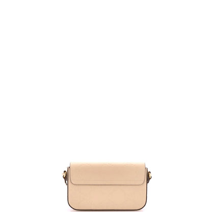 Gucci Envelope Flap Crossbody Bag Jumbo Gg Embossed Leather Super Mini