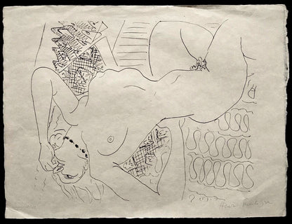 Henri Matisse Lithograph Coa Contract Signed By Hand Numbered In Pencil Crayon