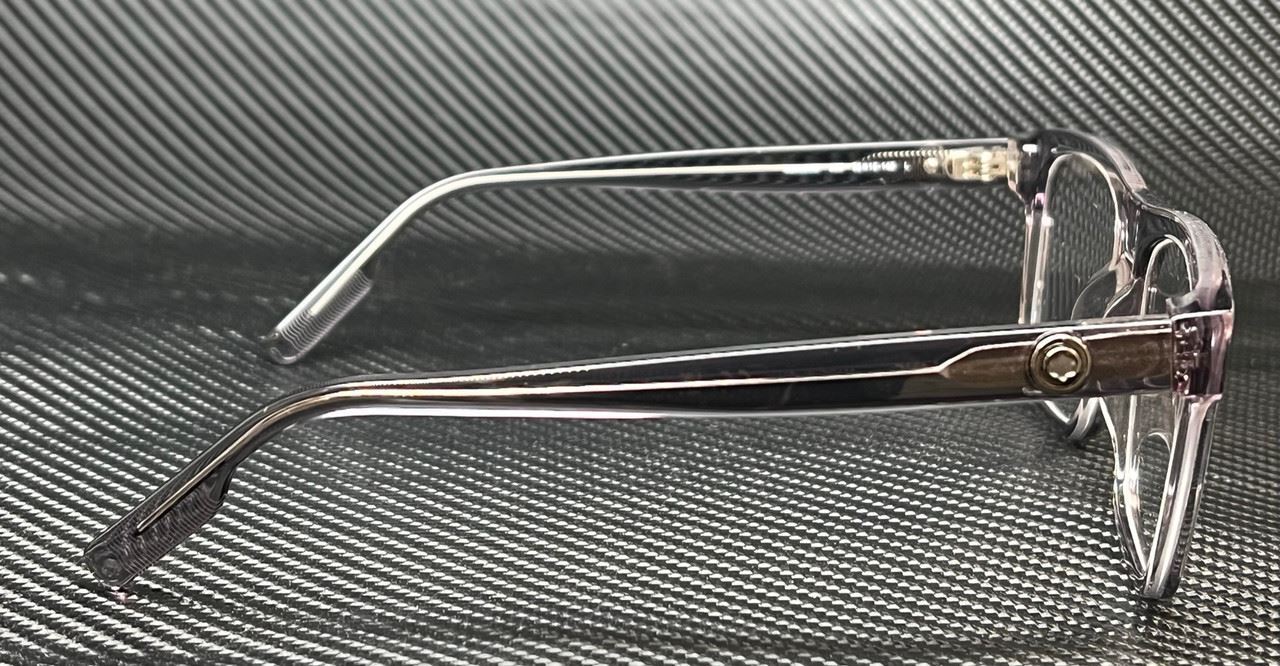Mont Blanc Mb0203O 005 Transparent Gray Men'S Large 55 Mm Eyeglasses