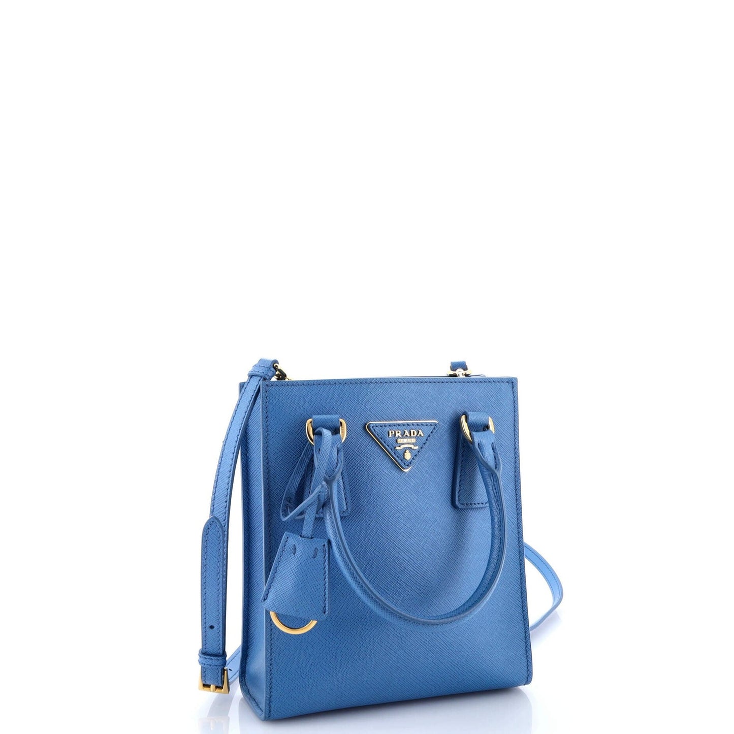Prada Convertible Open Tote Saffiano Leather Mini