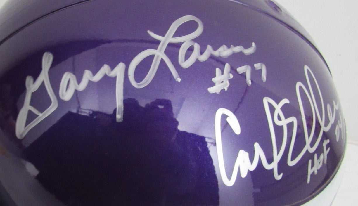 Eller/Page/Marshall/Larsen Signed/Auto Full Size Replica Helmet Vikings Jsa