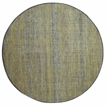 12'X12' Brown Hand Knotted Rug Pure Wool Oxidized Grass Design Round