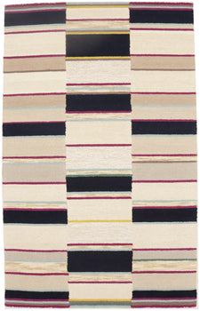 5X8 Ft Hand-Tufted Rug Multicolored Abstract