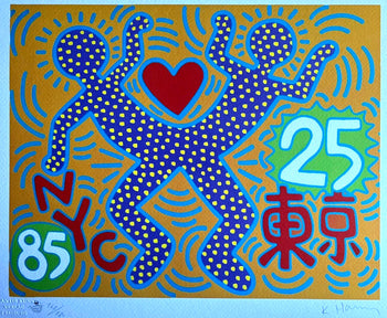Keith Haring Lithograph Certified Coa Hand Signed Numbered 180Ex