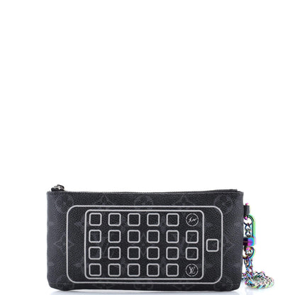 Louis Vuitton Iphone Pouch Flash Fragment Monogram Eclipse Canvas