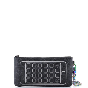 Louis Vuitton Iphone Pouch Flash Fragment Monogram Eclipse Canvas