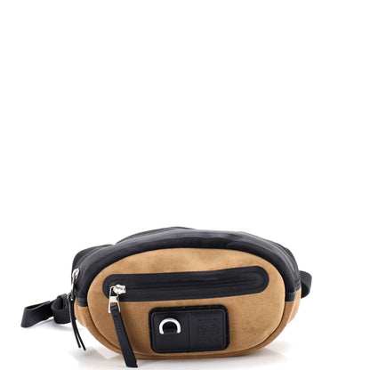Loewe Round Bum Bag Suede And Nylon Small