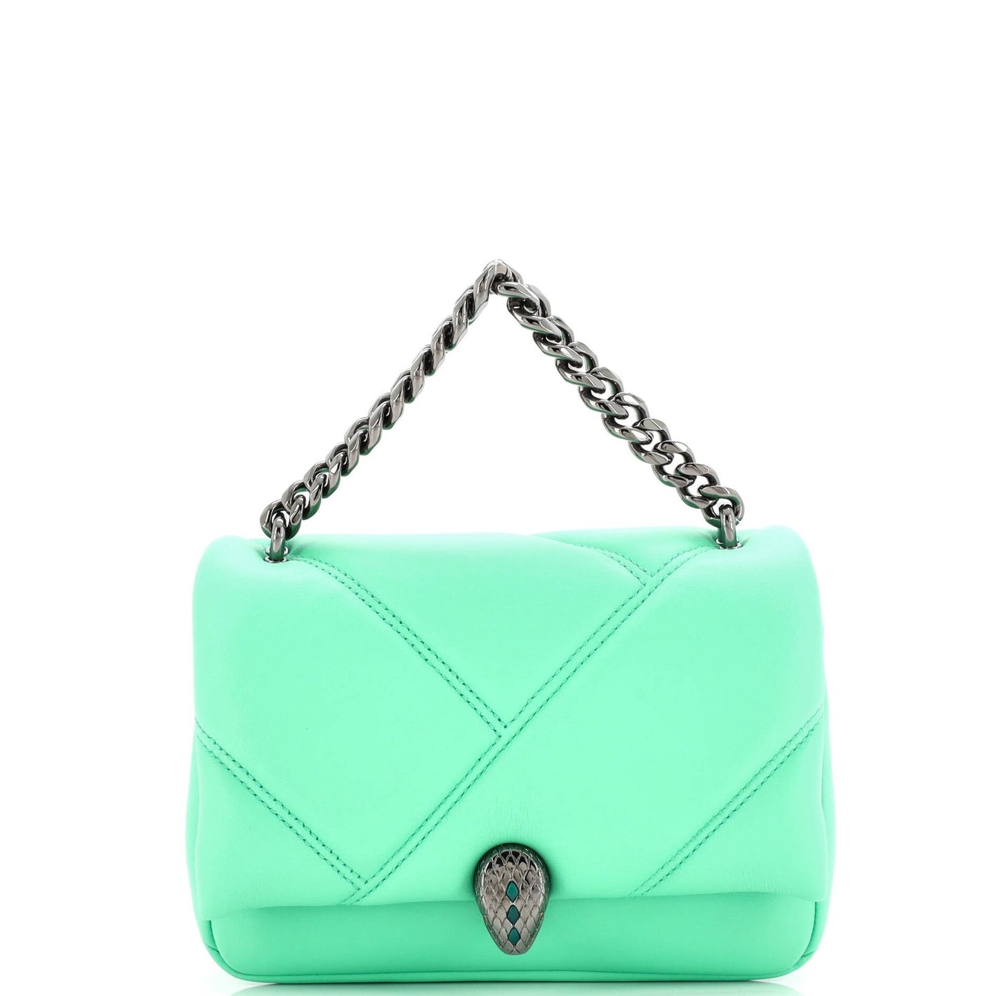 Bvlgari Serpenti Cabochon Messenger Bag Diagonal Quilted Leather Mini