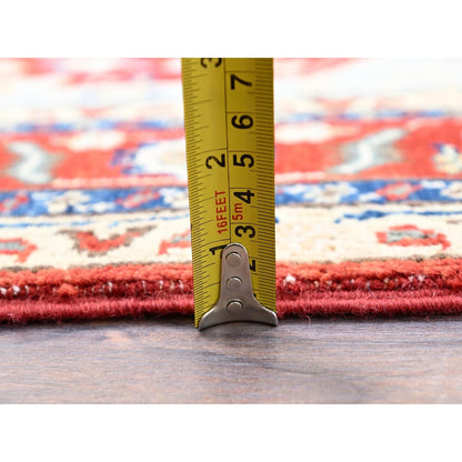 4'X6' Blue Seeripe Heris Design Soft Wool Hand Knotted Oriental Rug