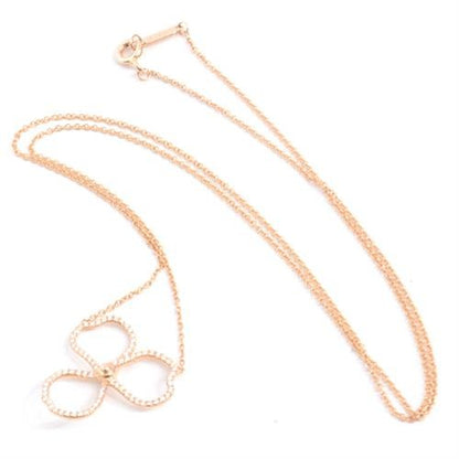 Tiffany & Co. Paper Flowers Diamond Necklace Pink Gold 750Pg