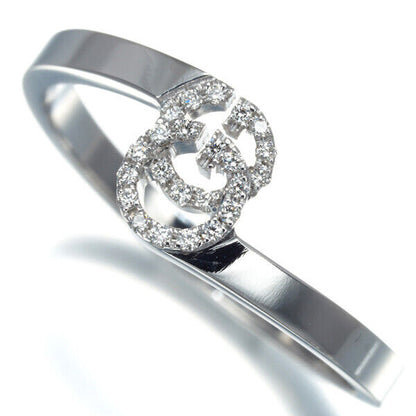 Gucci Ring Diamond Gg Running Us6.5-6.75 18K 750 White Gold