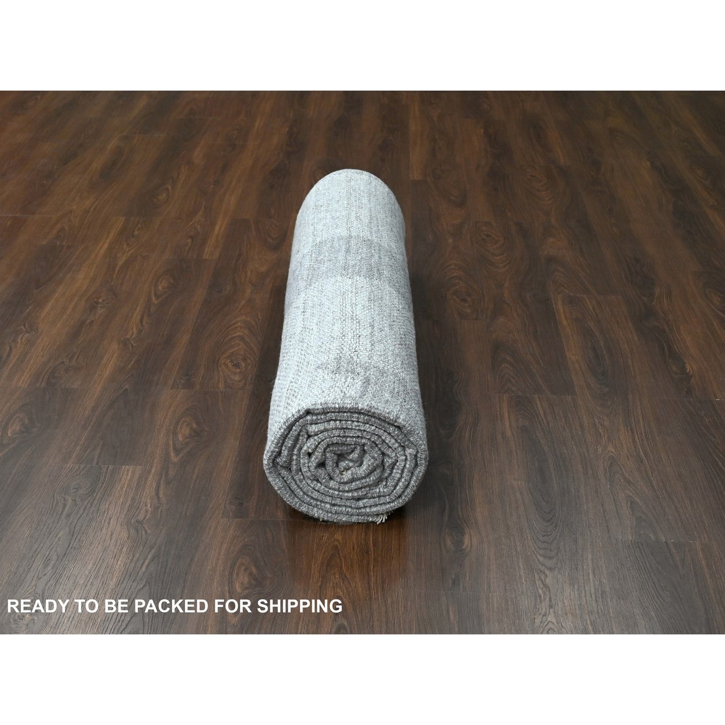 Rug 9'x11'8" Grey Wool Hand knotted Natural Dyes Modern Oriental