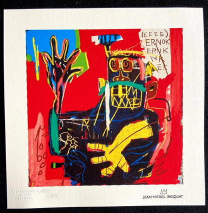 Jean-Michel-Basquiat, Lithograph Coa - Original Signed Numbered In Pencil