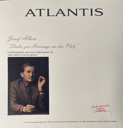 Josef Albers Lithograph Certified Numbered By