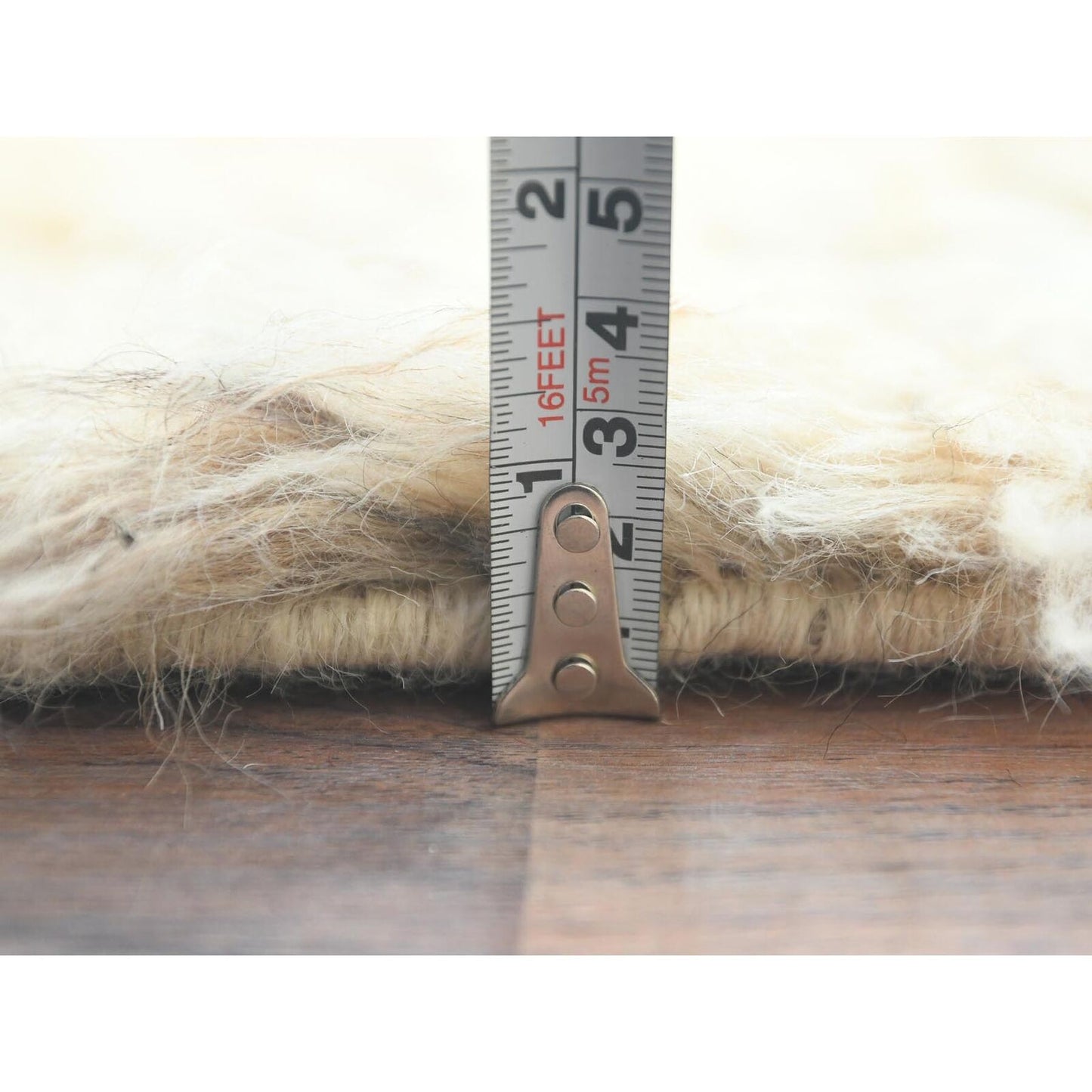 10'1"X10'1" Bone Ivory Wool Hand Knotted Moroccan Berber Round Rug