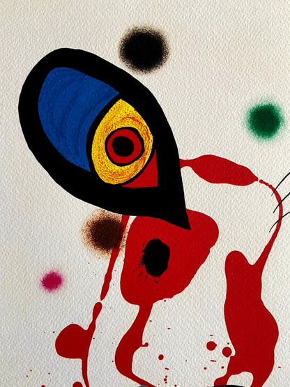 Joan Mir Lithograph Coa Signed Op Numbered In Pencil