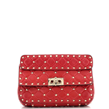 Valentino Garavani Rockstud Spike Flap Bag Quilted Leather Small