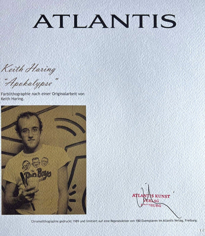 Keith Haring Lithograph Coa Signed Numbered Op Certified