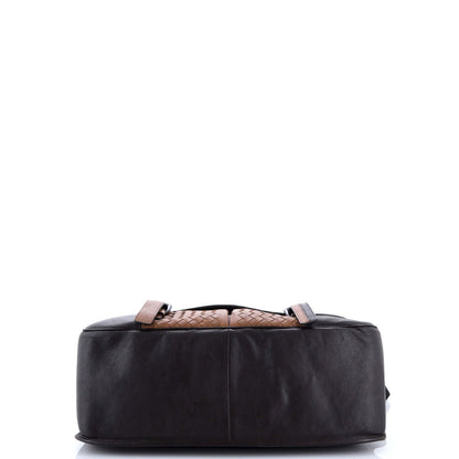 Bottega Veneta Gardena Messenger Bag Cervo With Intrecciato Detail Large