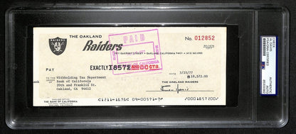 Al Davis Hof Signed/Autographed 8.5X3.5 Bank
