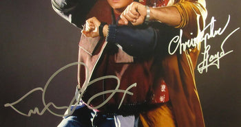 Michael J Fox/Christopher Lloyd Sign/Auto 16X20
