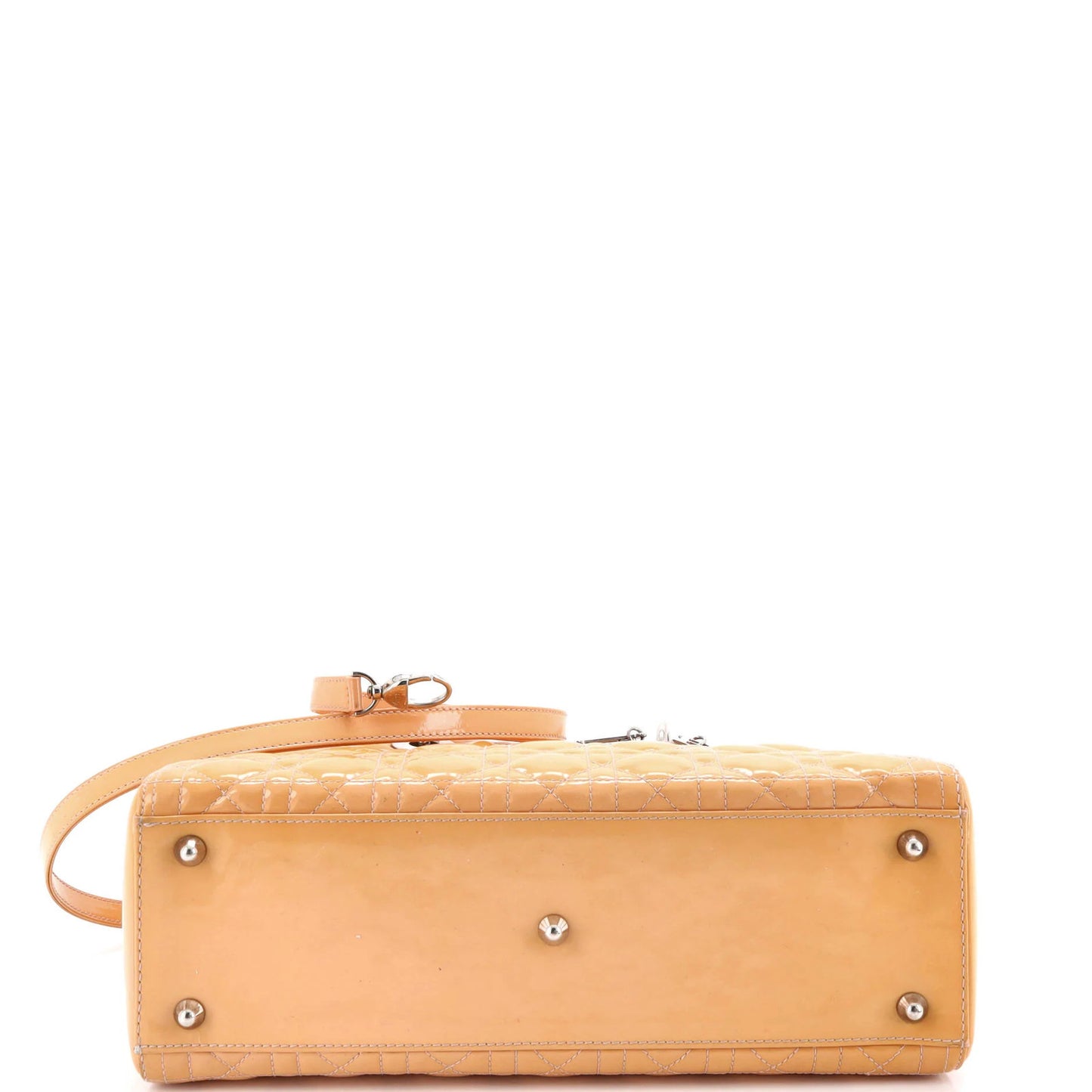 Christian Dior Lady Dior Bag Cannage Quilt Patent Large