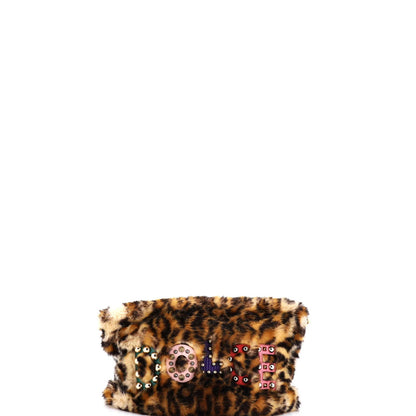 Dolce & Gabbana Cleo Crossbody Bag Embellished Faux Fur
