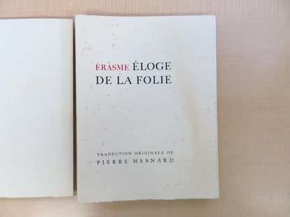 Eloge De La Folie By Erasmus Pierre Mesnard With Etchings By Pierre Yves Tremois