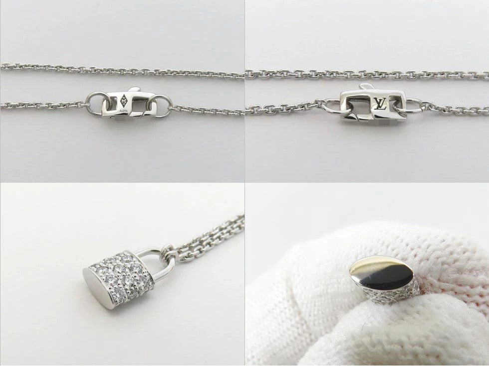 Louis Vuitton Q93560 Diamond Lockit Xs Pendant Necklace K18Wg