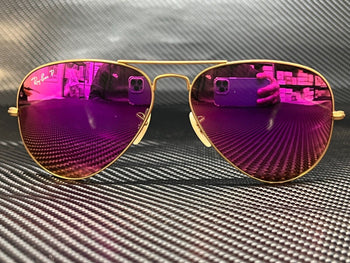 Ray Ban Rb3025 112 1Q Gold Aviator 58 Mm Unisex Polarized Sunglasses